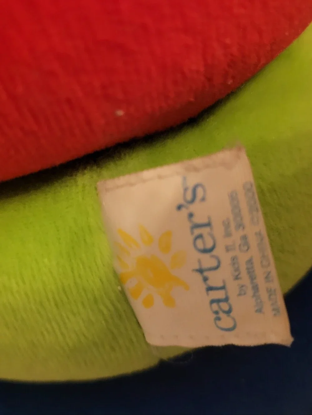 Carter's Plush Stacking Animal Rings - Blue, Green, Purple, Red, Yellow, Orange